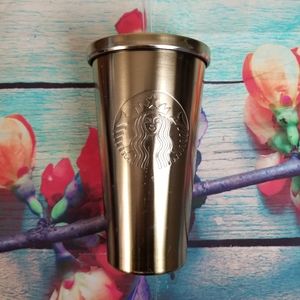 Gold Starbucks stainless steel tumbler